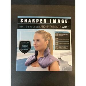 Sharper Image neck & shoulder aromatherapy wrap heat cold 100% natural gift